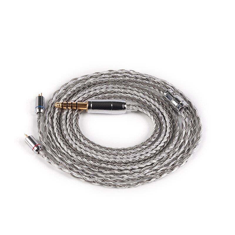 Kbear 16- aderige verzilverde kabel 2- pins/tfz/qdc 2.5/3.5/4.4 mm hoofdtelefoonkabel voor  zs10 pro zst  c12 c10 blon bl -03 v90 ba5: 2 pinnen 4.4