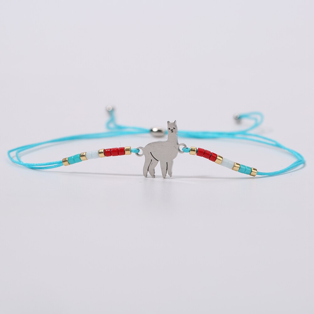 Rttooas Alpaca Charm Bracelets Miyuki Delica Seed Beaded Bracelet Pulseras Mujer Moda Handmade Woven Jewelry