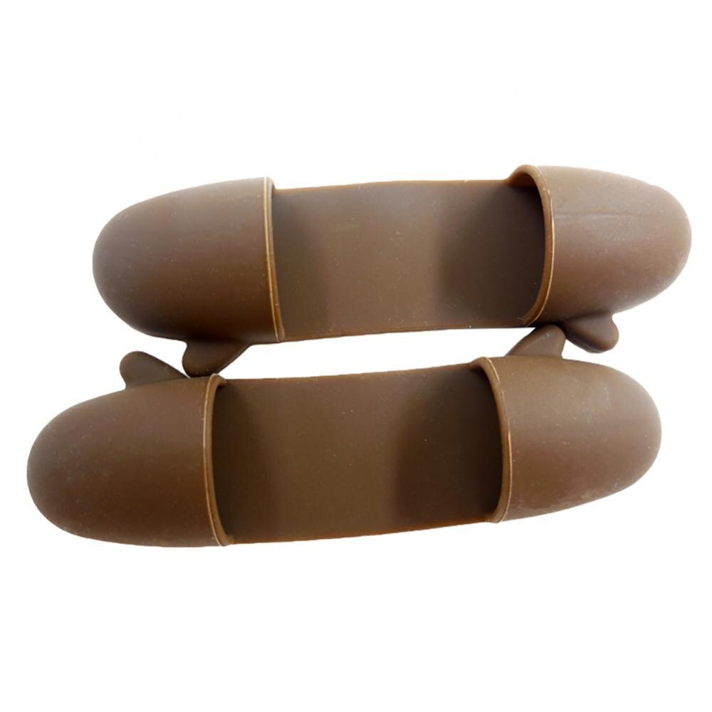 Non-slip Silicone Kitchen Gadget Kitchen Gadgets Mini 1 Pair Heat Insulated Finger Clip Bowl Dish Plate Clamp Gripper Pot Holder: Coffee