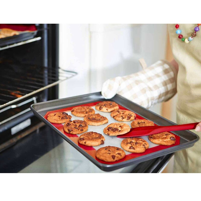 Esterilla de silicona antiadherente para hornear, almohadilla para galletas, para masa esterilla, resistente a altas temperaturas, para horno, de fibra de vidrio