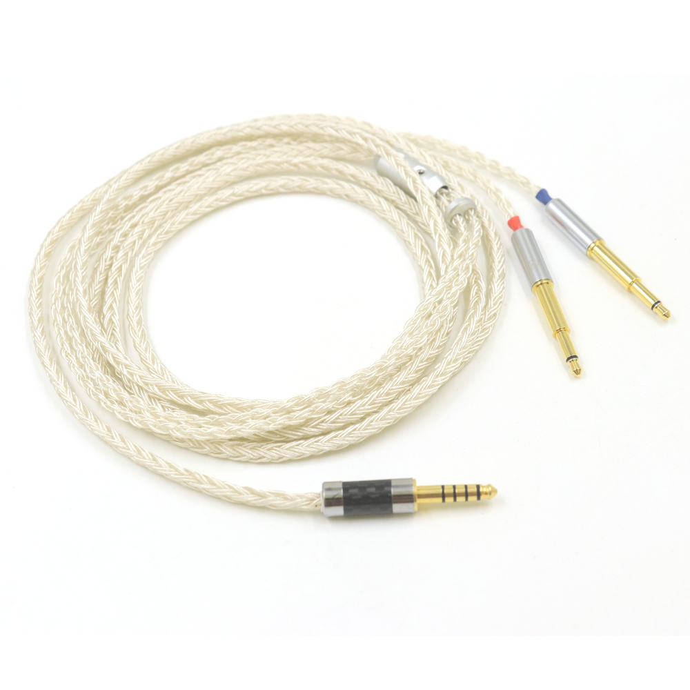 Cable de equilibrio para auriculares, accesorio Chapado en plata de 16 núcleos para Meze 99 Classics NEO NOIR, XLR/3,5/4,4mm, Cable de actualización para auriculares