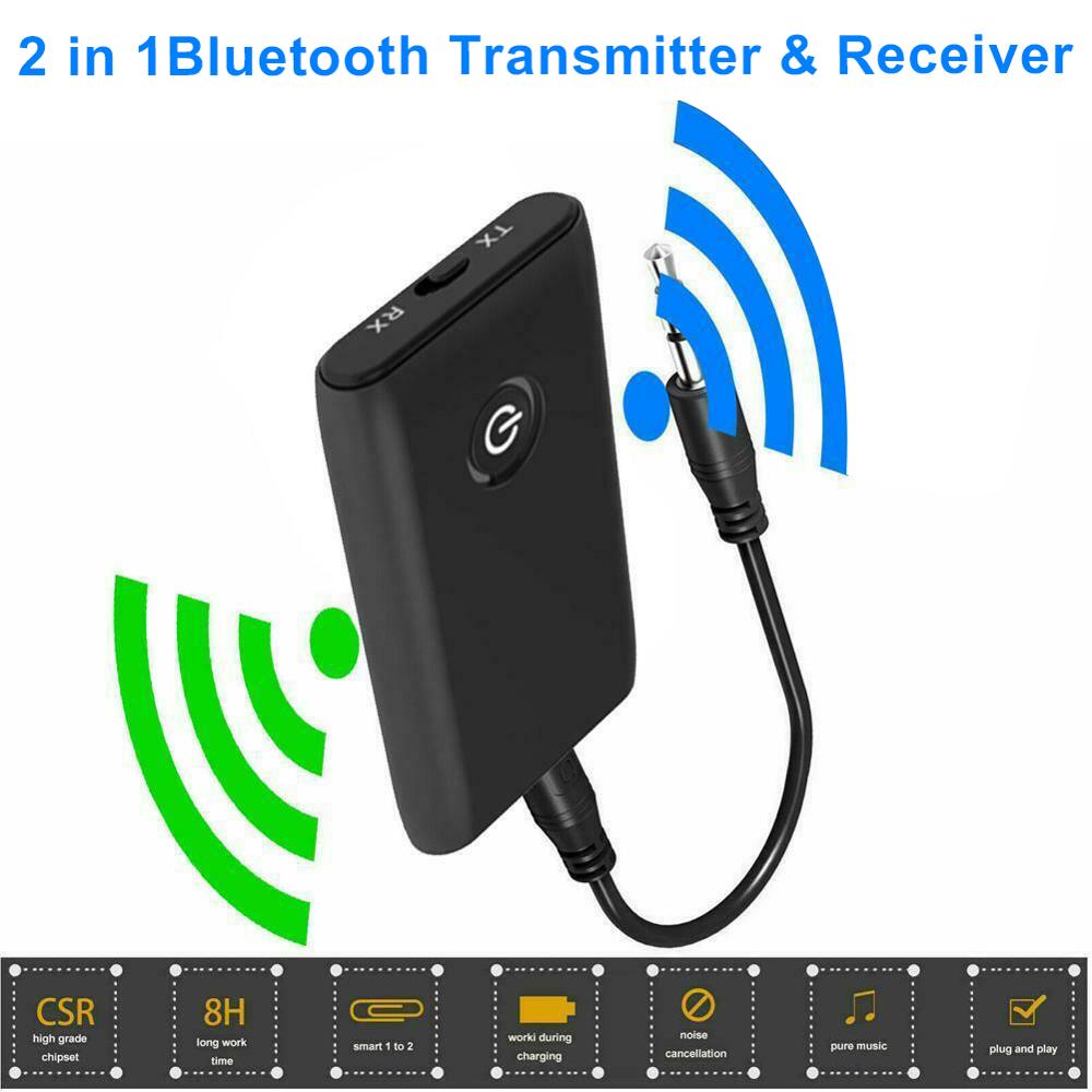 Bluetooth Transmitter 3.5MM Jack Audio Adapter Wireless Bluetooth 4.0 Stereo Audio Transmitter Adapter for Headphones TV