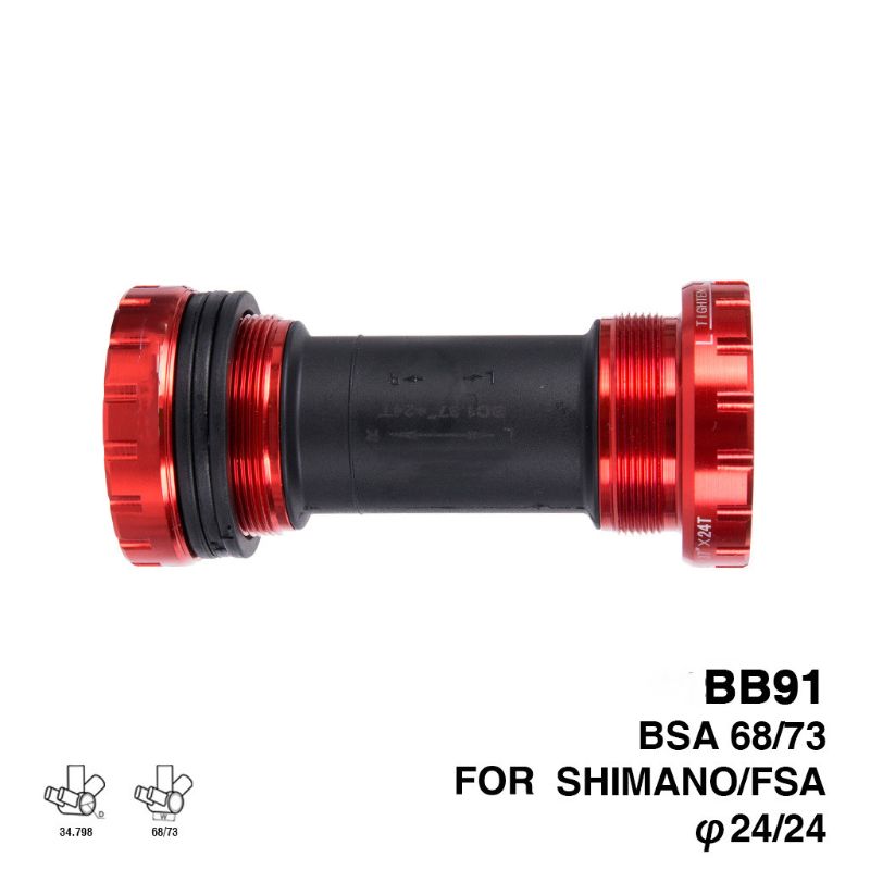 BB91/BB92 MTB Road Bike Press Fit Bottom Brackets For Shimano Prowheel 24mm Crankset Bicycle BB Shaft