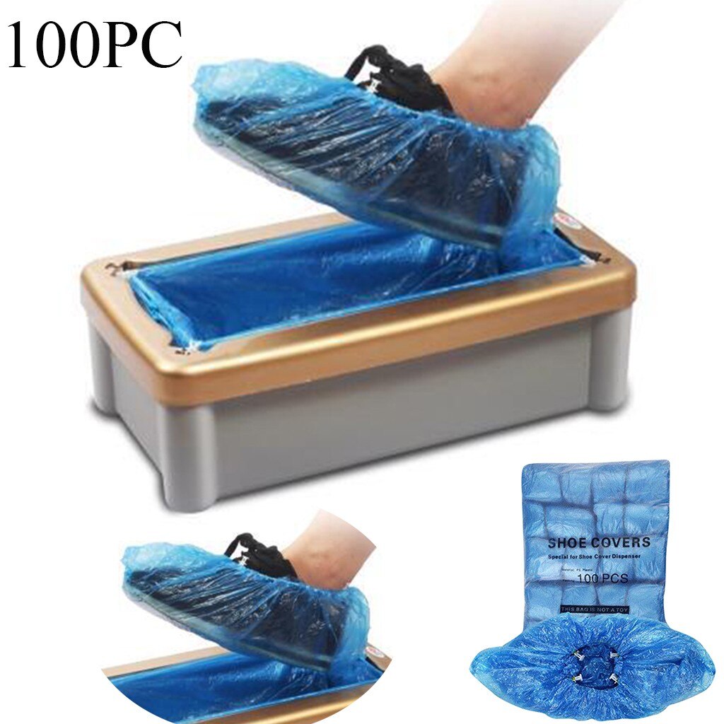 Outdoor Disposable Converting Shoe Cover Plastic Carpet Cleaning Overshoes Disposable shoe covers Plastic Shoe Covers: 100pcs