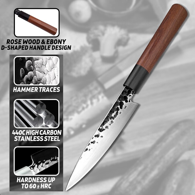 Ensemble de couteaux de Chef japonais Santoku Nakiri, couperet, utilitaire de tranchage, outils de boucherie en acier inoxydable 440C