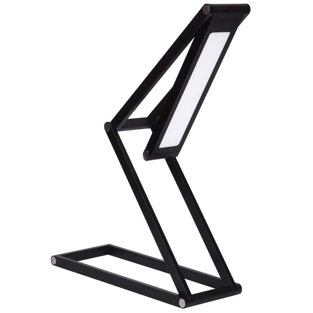 Oplaadbare Batterij LED Bureaulamp Dimbare LED Tafellamp DC 5V Leeslamp LED variabele vouwen lamp Boek Licht voor Lezen: Black