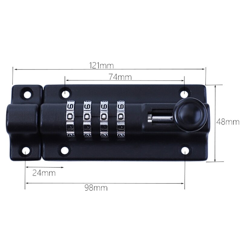 Combination Locking Bolt Unique Patented Recodeable Combination Locking Bolt Rustproof and Weatherproof - 4 Digit