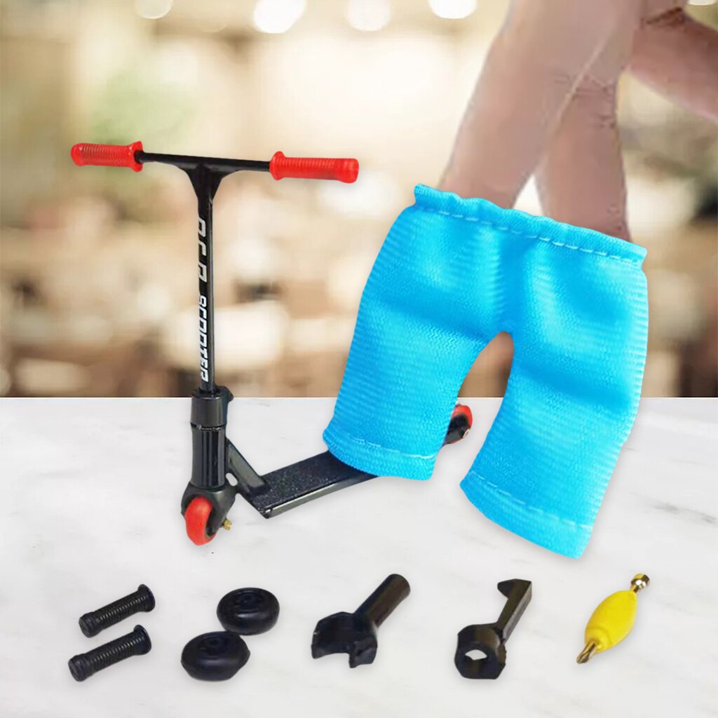 Finger Skateboard, Räder, Griffbrett, Skateboard Teile, Skateboard mit Zubehör, Interaktive Fingerspitze Spielzeug, Party Favors: Schwarz