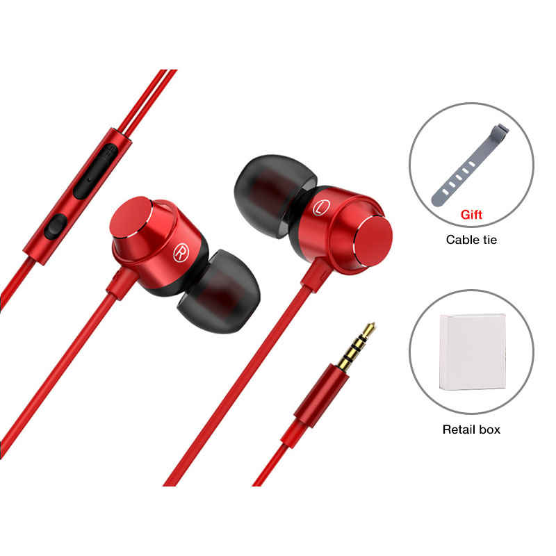 EARDECO 3,5 mm kabelgebundene Kopfhörer mit Mikrofon, HiFi-Bass, kabelgebundener Kopfhörer, Stereo-Musik-Kopfhörer, Headset, MP3-Sport-Telefon-Ohrhörer: Gold