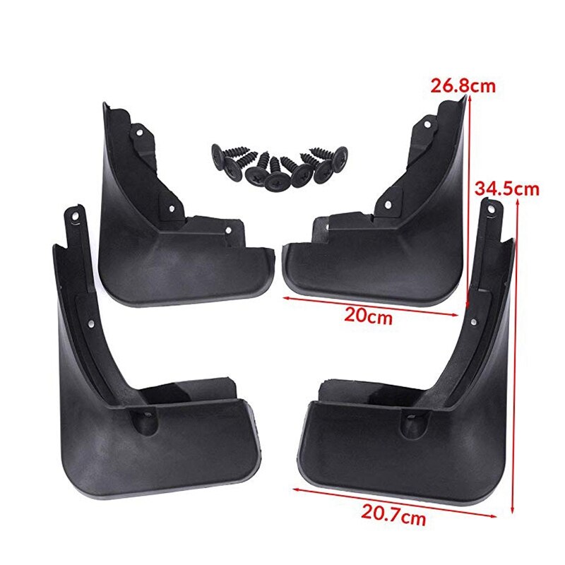 4Pcs ABS Plastics Automobile Fender Mudguards Mud Flaps for Great Wall