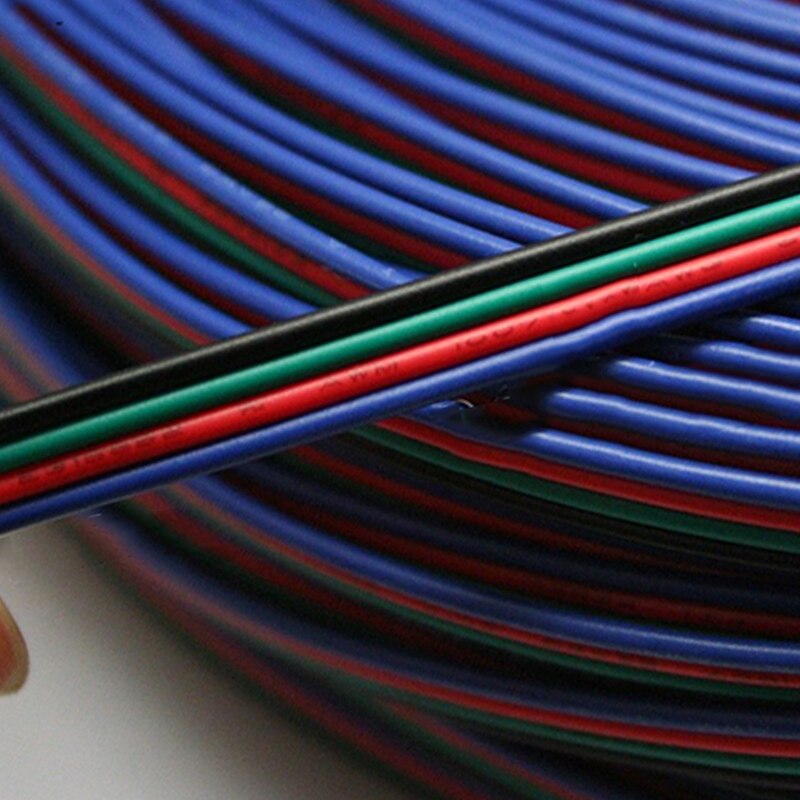 4-PIN RGB Extension Wire Cable Cord 5 Meters For 3528/5050 RGB LED Strip Light