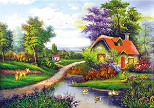 Vendita a buon mercato Per Adulti puzzle di 2000 pezzi creativo paesaggio di puzzle per adulti di decompressione per bambini giocattolo educativo: A-7002