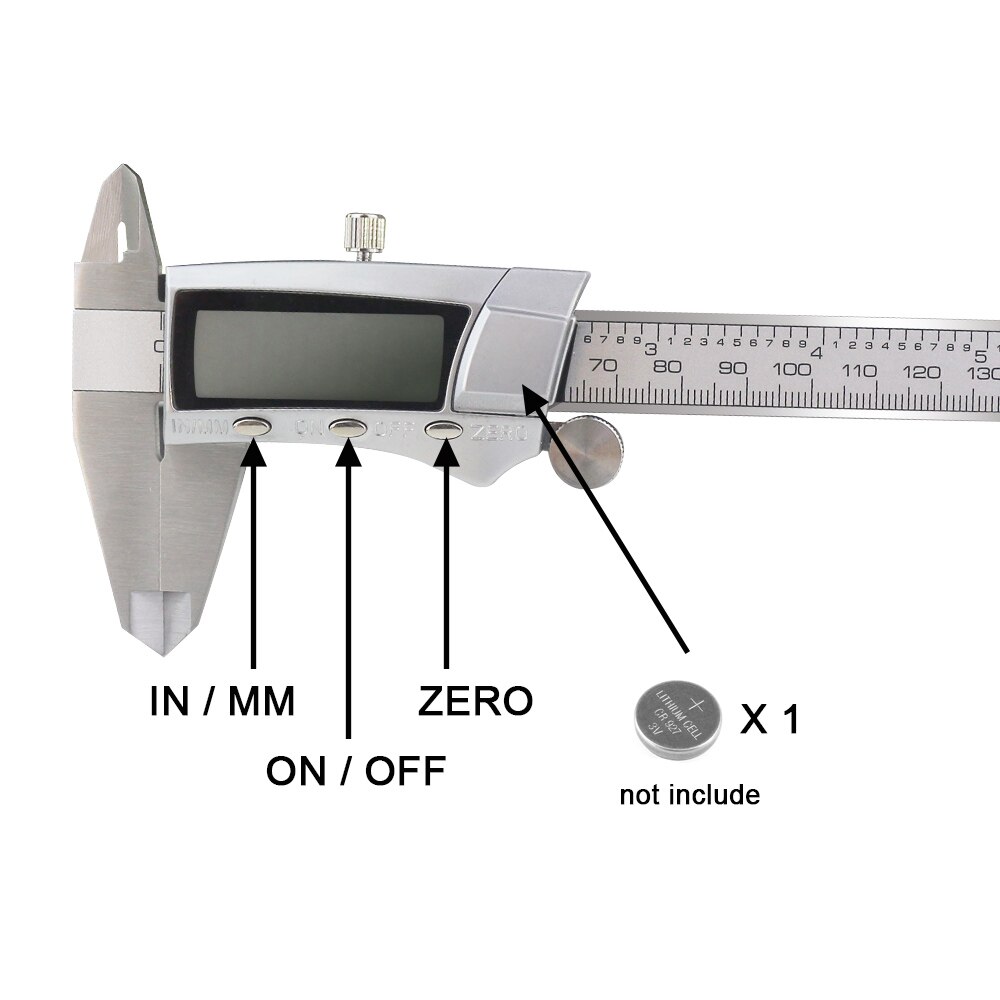 Stainless Steel Digital Caliper LCD Display 150mm Electronic Vernier Calipers Ruler Measuring Tool with Retail Box