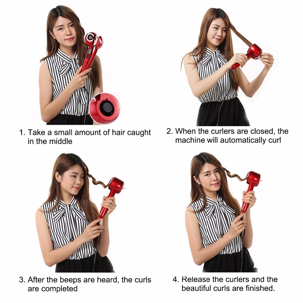 bigoudi magique rouleau de cheveux chauffage en céramique vague cheveux Curl automatique fer à friser soins capillaires outils de coiffure