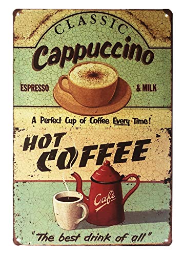 Funny Coffee Signs, Coffee Menu Know Your Coffee Vintage Retro Metal Coffee Signs Home Decor Metal Painting Tin Sign Wall