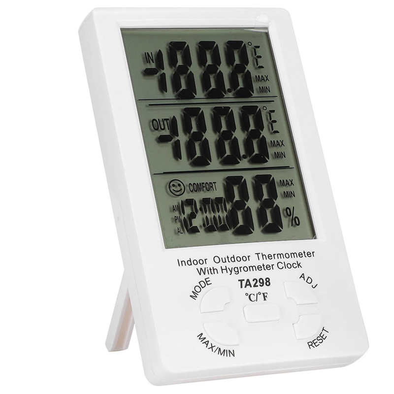 Electronic Temperature Humidity Meter Hygrometer Thermometer With Probe For Outd