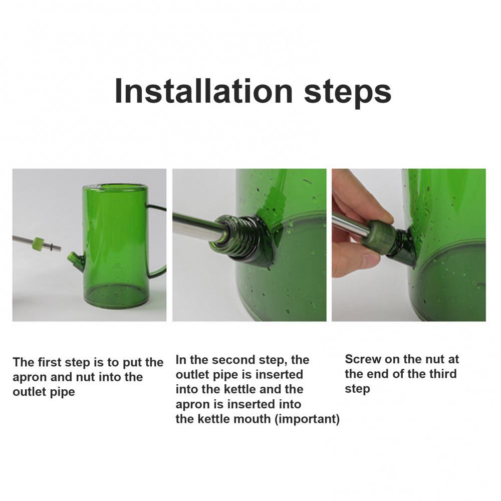 Watering Pot Handheld 1L Long Spout Watering Pot with Measuring Scale Gardening Spray Kettle Water Cans