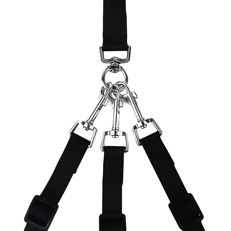 Nylon Weave Drie Hoofden Een Drag Drie Hondenriem Vierkante Ronde Touw Huisdier Tractie Riem Hond Keten Sterke Veiligheid Hond lead Riemen