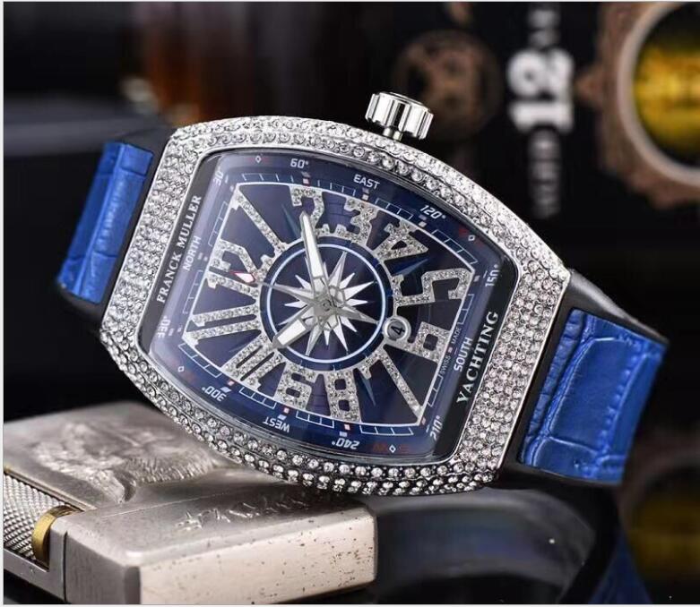Armbåndsur herre mænds ure top mærke luksus bling guld diamant ur vandtæt ur