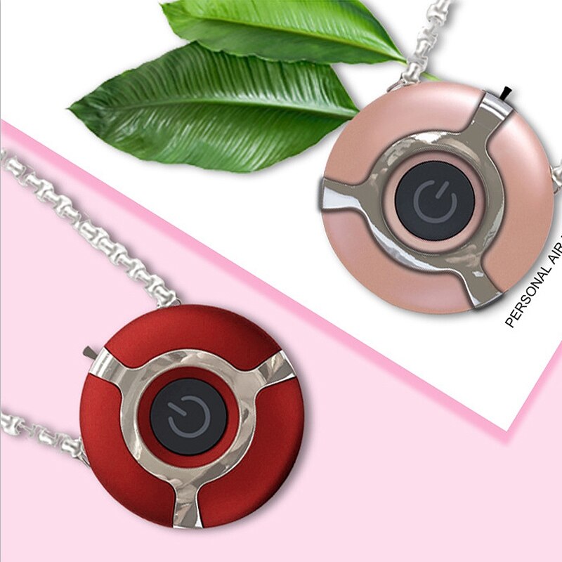 Fashionable Personal Wearable Necklace USB Charging Portable Long-Lasting Negative Ion Hanging Neck Air Purifier