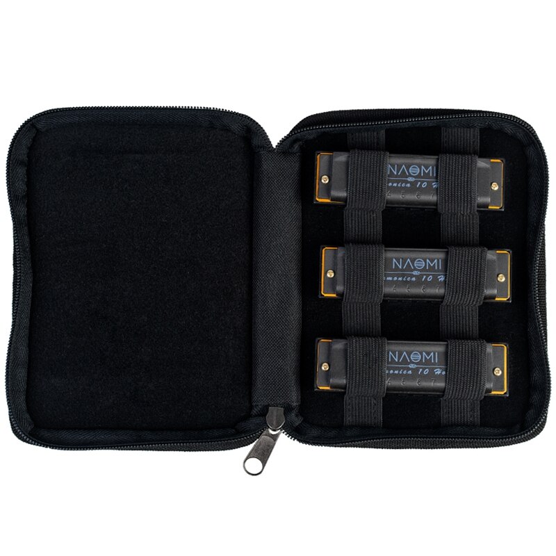 Naomi Piemonte Blues Harmonica Set - 3 Piece with Case: Default Title