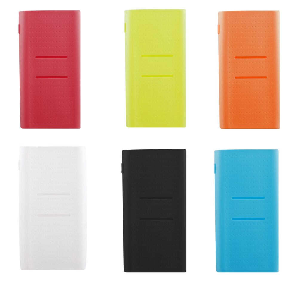 Funda de silicona para Xiaomi Power Bank 2 Generación, 20000mAh, PLM10ZM, funda de goma, bolsas para paquete de batería externa portátil