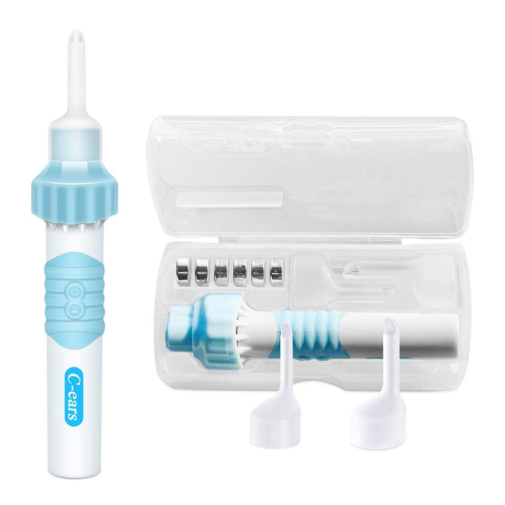 Electric Earpick Adults Children With Lighted Ear Suction Device Automatic Painless Ear Cleaner Electric Ear Pick Ear Wax Remove: With Led Light