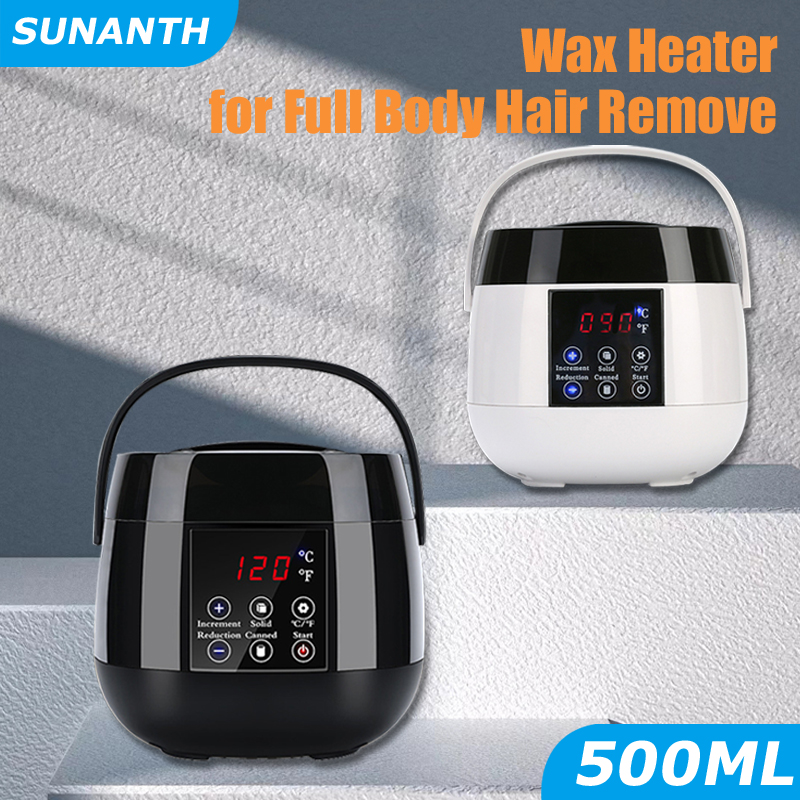 500ml Wax Heater Machine voor Ontharing Wax Smelten Warmer Pot met LCD Temperatuur Display Ontharingscrème Waxen Bonen Heater