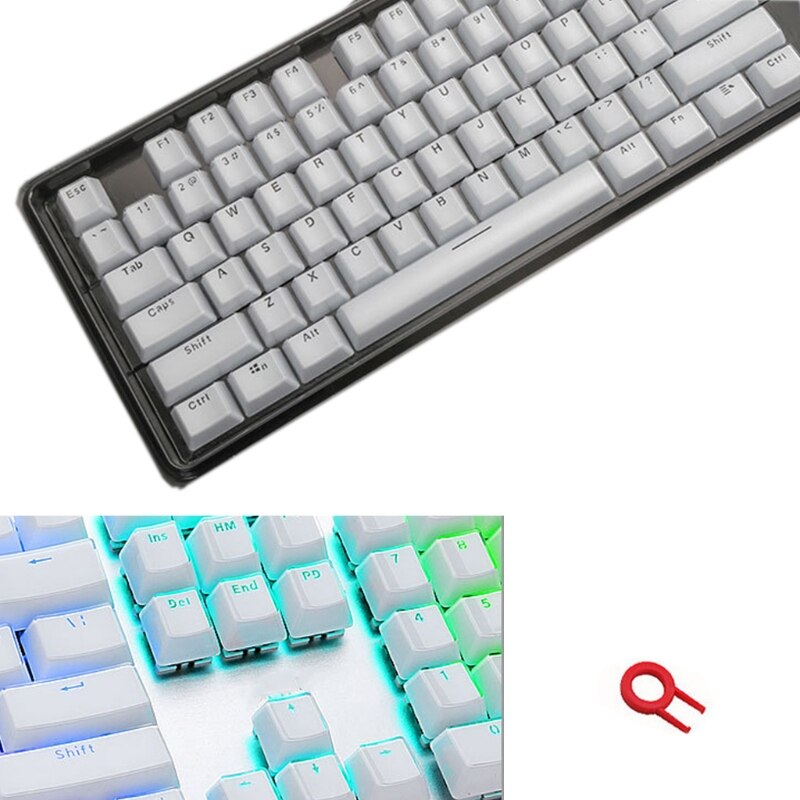 Low Profile Keycap Set for cherry MX Backlit Mechanical Keyboard Crystal Edge Q9QC