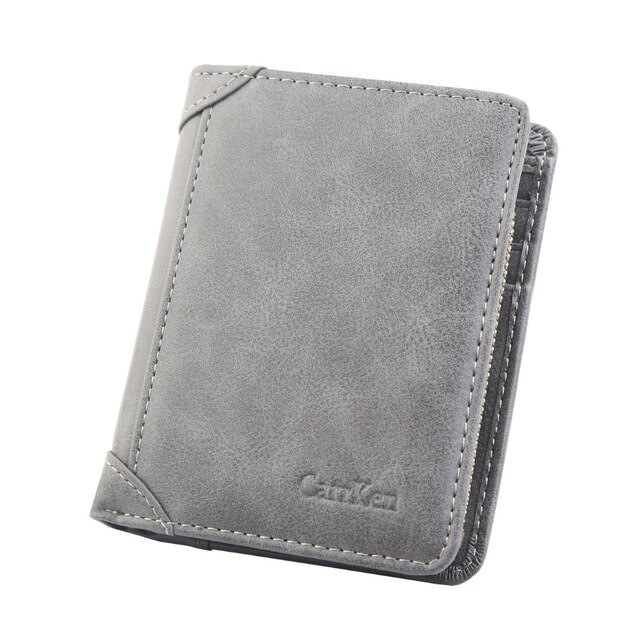 Catei Karrui hommes portefeuille court portefeuille hommes dollar clip rétro carte paquet hommes portefeuille: 002-2 gray