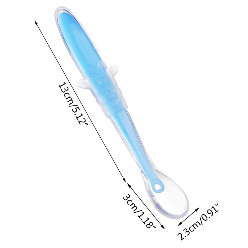 Baby Soft Silicone Spoon Training Feeding Spoons for Kids Toddlers Children GXMA