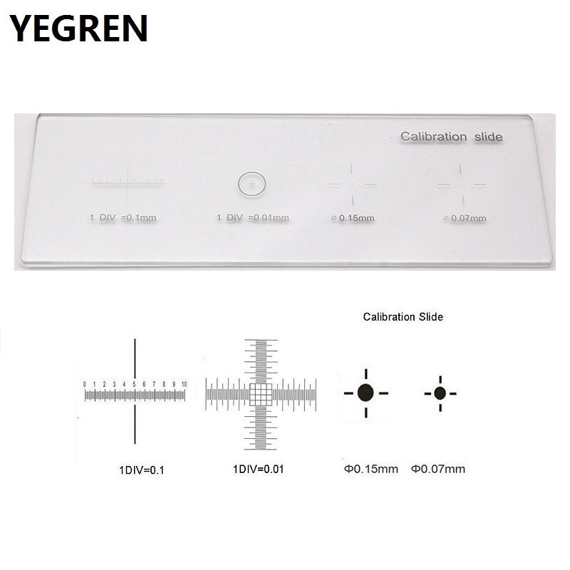 Krzyż kropka DIV 0.01mm etap mikrometr kalibracji slajdów linijka z 4 wagi pomiarowe dla stereofoniczny mikroskop biologiczny