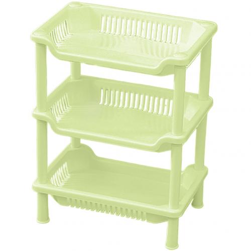 3 Layer Square Triangular Corner Bathroom Storage Rack Toiletry Holder Organizer Shelves for Bathroom, Kitchen, Rest Room: Green / Sqaure