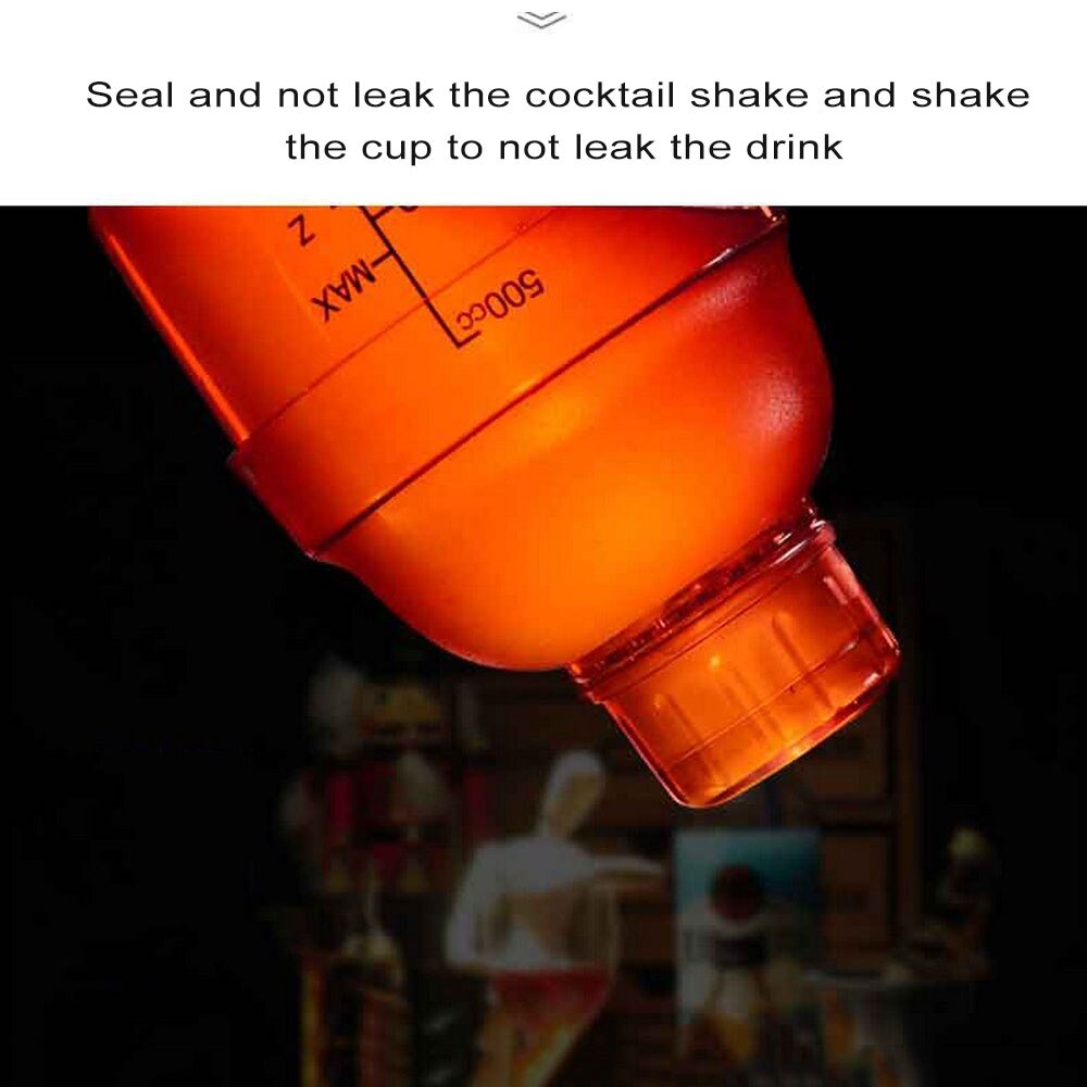 PC Cocktail Glass Wine Beverage Mixer Wine Shaker Drink Shake Cup Coffee Drink Mixer Shake Bottle Tools 350ml/530ml/700ml/1000ml