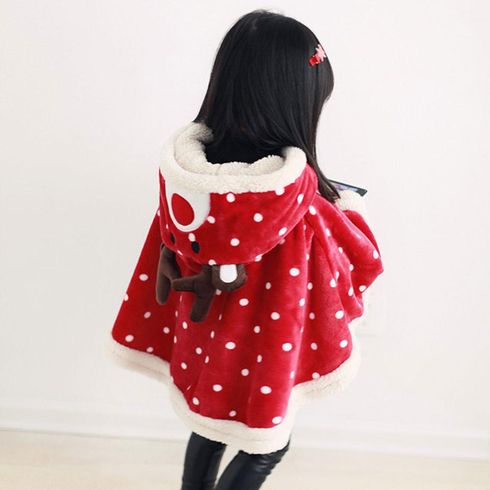 Ropa de invierno para niña, Sudadera con capucha, abrigo para bebé, trajes cálidos para niño, chaqueta gruesa de terciopelo, bonita, para Navidad de 4 a 12 años