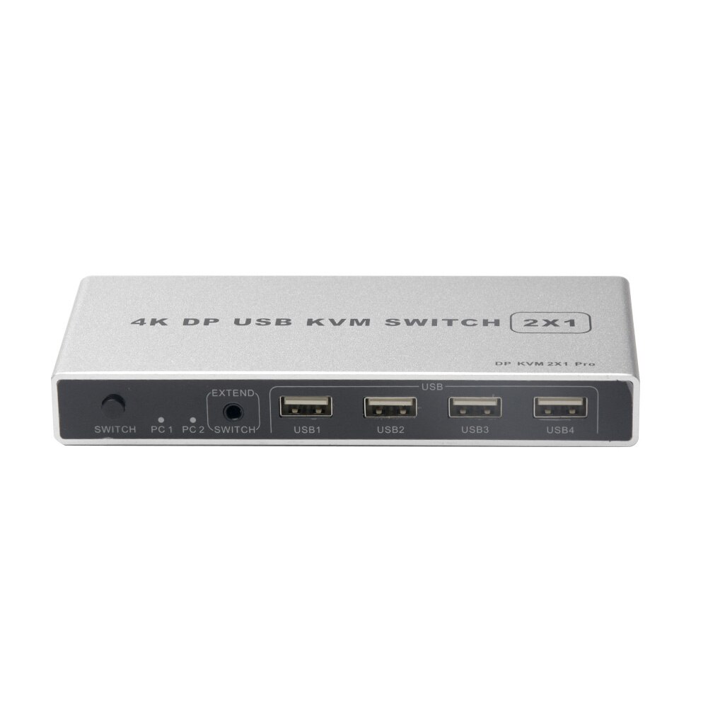 Connection Stable Computer Monitor USB KVM Switch VGA 1 Out Dual Port 4K 60Hz Controller Displayport Plug And Play Mouse Support