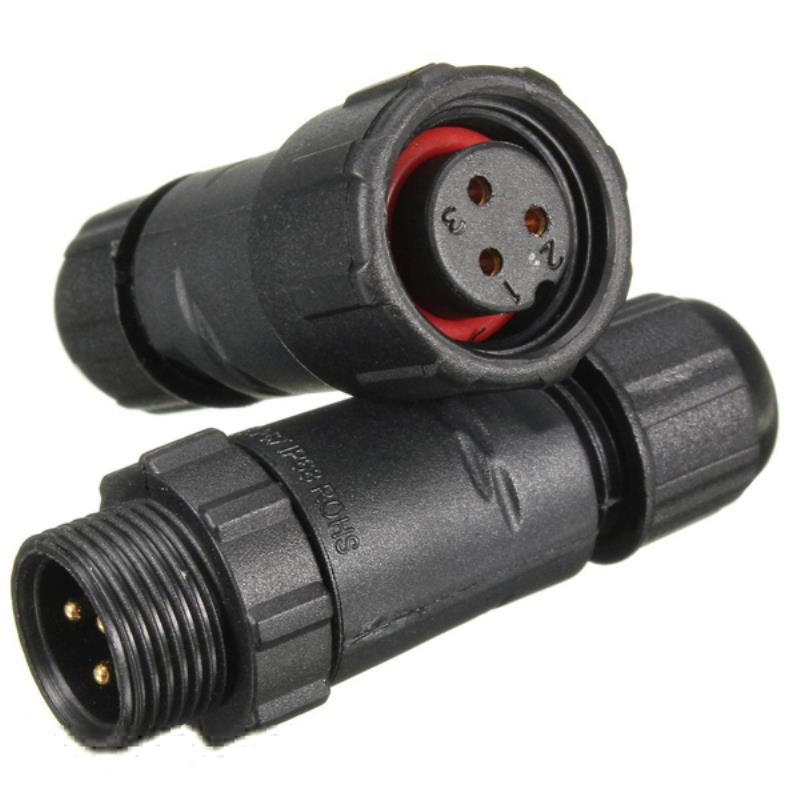 1pc IP68 Wasserdichte Elektrische Kabel Steckdose Montiert Lözehn Stecker 3/4/5/6Stifte