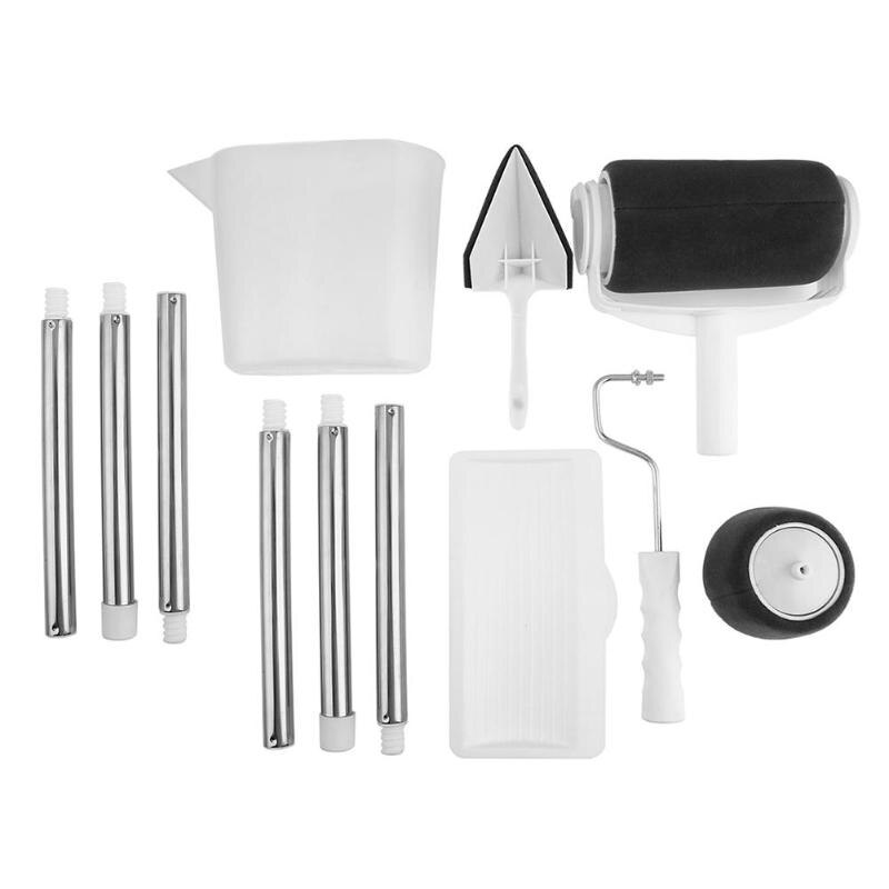 8 Stks/set Multifunctionele Diy Muur Verf Roller Borstel Gereedschap Kits Thuis Hoek Decoratieve Schilderen Borstel