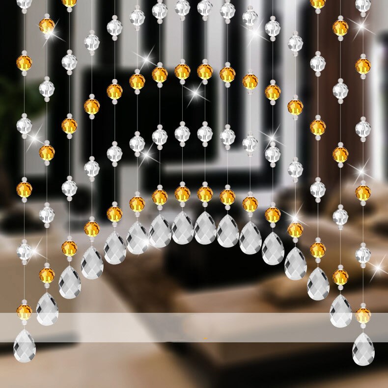 Corde de perles de verre arylique | Rideau de suspendu à l'écran, perles de cristal 12 couleurs 20 mètres, décorations de fête à la maison