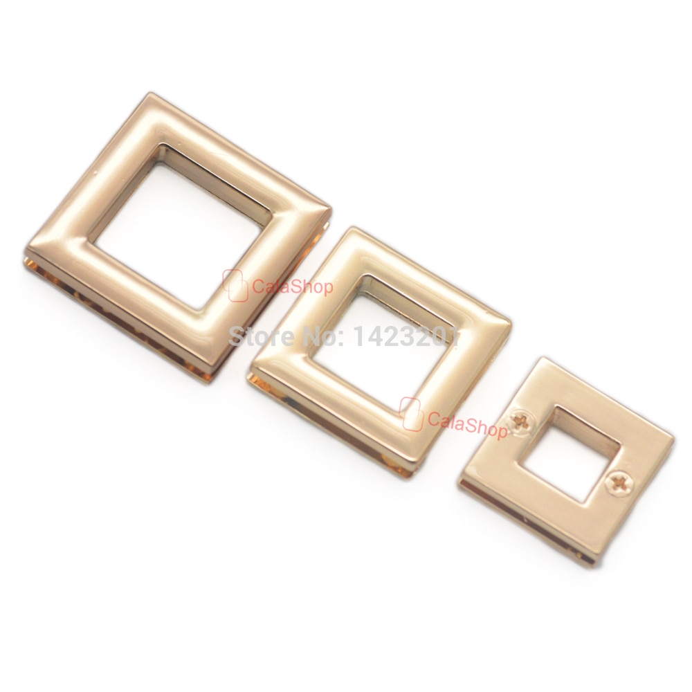 3/5/25 Pcs / Lot 10mm 15.5mm 19mm Square Zinc Alloy Grommets Eyelets Canvas Leather Self Back Screw Handbag Buckle