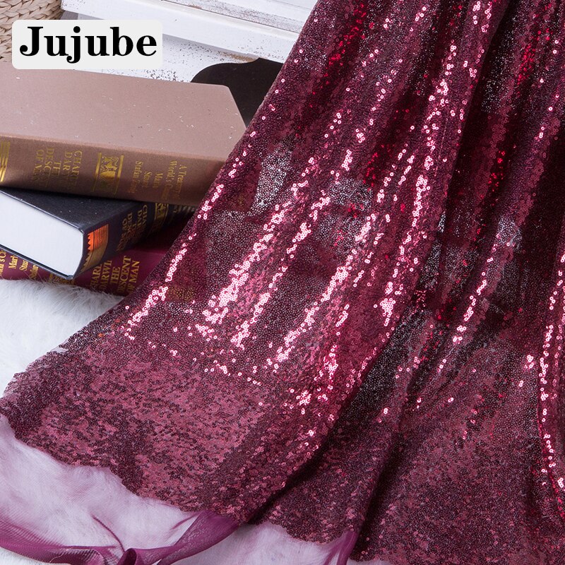 Tela brillante de lentejuelas de 130x50cm, tela brillante de oro rosa, plata, purpurina para decoración de escenario de cumpleaños y de boda, Material DIY: jujube