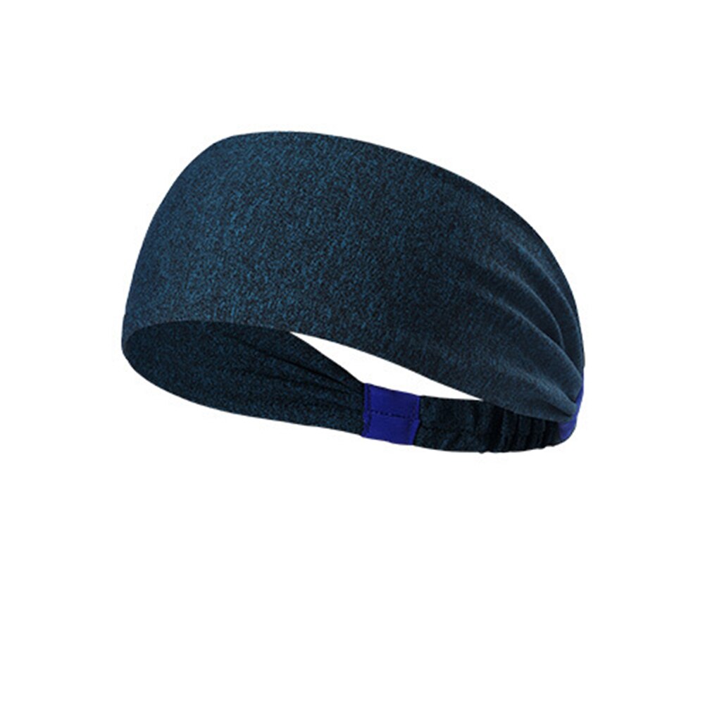 Men Women Elastic Band Head Sweatband Gym Outdoor Sports Basketball Anti-slip Cycling Fitness Breathable Running Sweat-absorbent: Dark Green