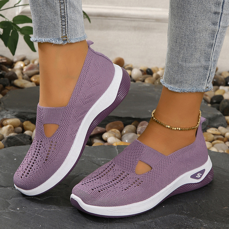 Vrouwen Wiggen Sneakers Schoenen Slip Op Flats Mannen Loafers Ademend Mesh Running Sneakers Dames Sportschoenen