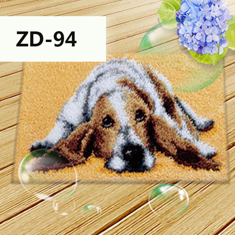 Latch-Hook-Rug Carpet Segment Embroidery Material Package DIY Handcraft Carpet Embroidered Accessories latch-hook-mat Rug Kit: 94