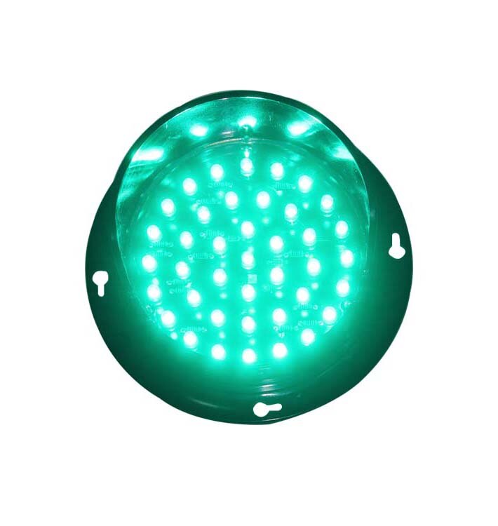 Luz de señal LED verde de alto brillo, foco de tráfico de 100mm, 12V CC, precio de , oferta