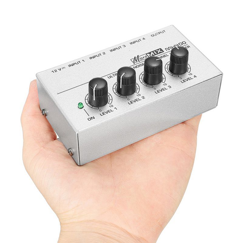 4 kanaals Audio Mixer Draagbare Mini Micro Low Noise Karaoke Stereo Mixer Voor Familie KTV
