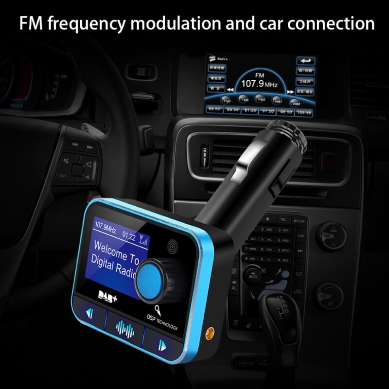 DAB008 Auto Fm-zender Dab Digitale Radio Bluetooth MP3 Speler Fm-zender