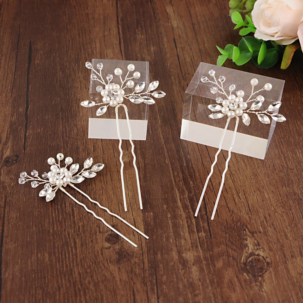 Exquisite Rhinestone Bridal Headband Wedding Hair Accessories Wedding Headband Flower Crystal Pearl Bride Tiaras Head HP57: SCHP57S