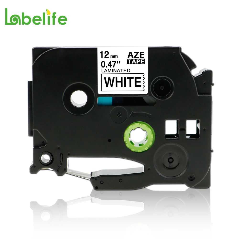 TZe-231 12mm Laminated Label Tape Compatible for Brother P-Touch label printer PT-D200 PT-H110 Black on White tze tapes tze231