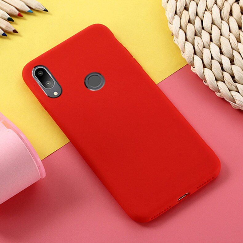 Pour Huawei P Smart coque couleur bonbon souple TPU couverture arrière pour Funda Huawei P Smart coque POT-LX1 POT-LX3 coque de téléphone: 9